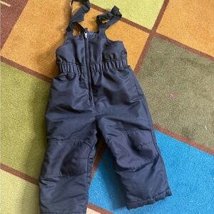 healthtex Black Kids Snow Overalls with Adjustable Straps